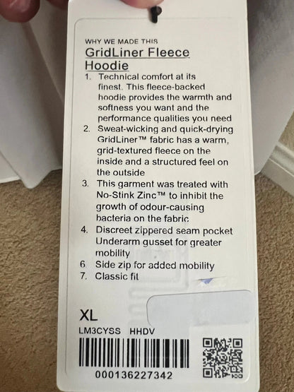 Lululemon GridLiner Fleece Hoodie - Men's XL Lululemon