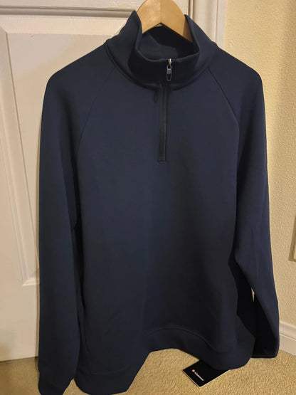 lululemon Navy Smooth Spacer Quarter Zip Pullover - Men's L Lululemon