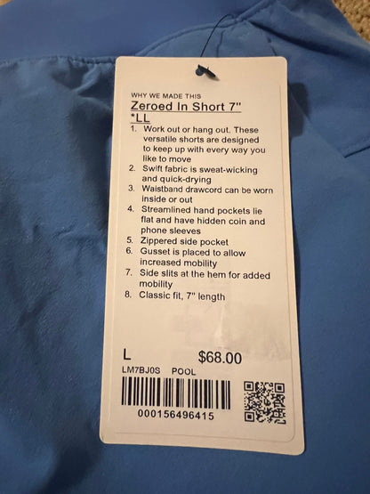 lululemon Zeroed In Linerless Short 7" - Men's L Lululemon